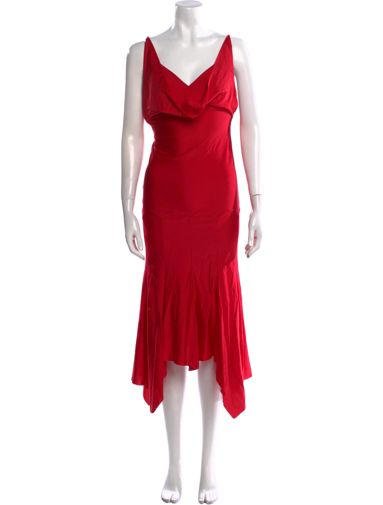 Philosophy di Lorenzo Serafini Cowl Neck Midi Length Dress