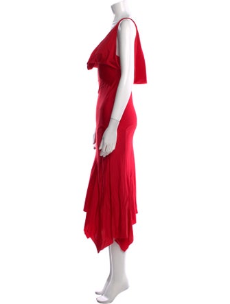 Philosophy di Lorenzo Serafini Cowl Neck Midi Length Dress