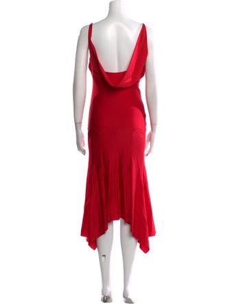 Philosophy di Lorenzo Serafini Cowl Neck Midi Length Dress