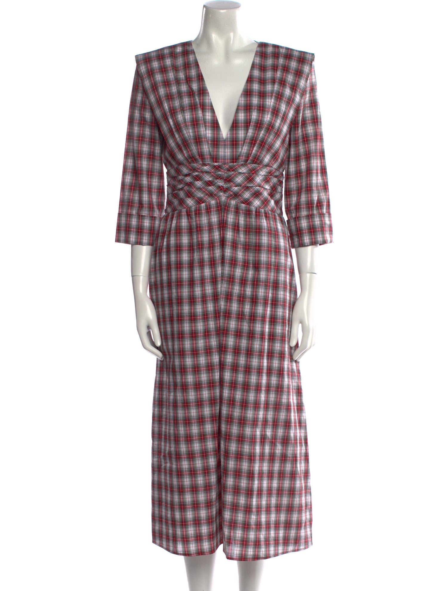 Philosophy di Lorenzo Serafini Plaid Print Long Dress w/ Tags