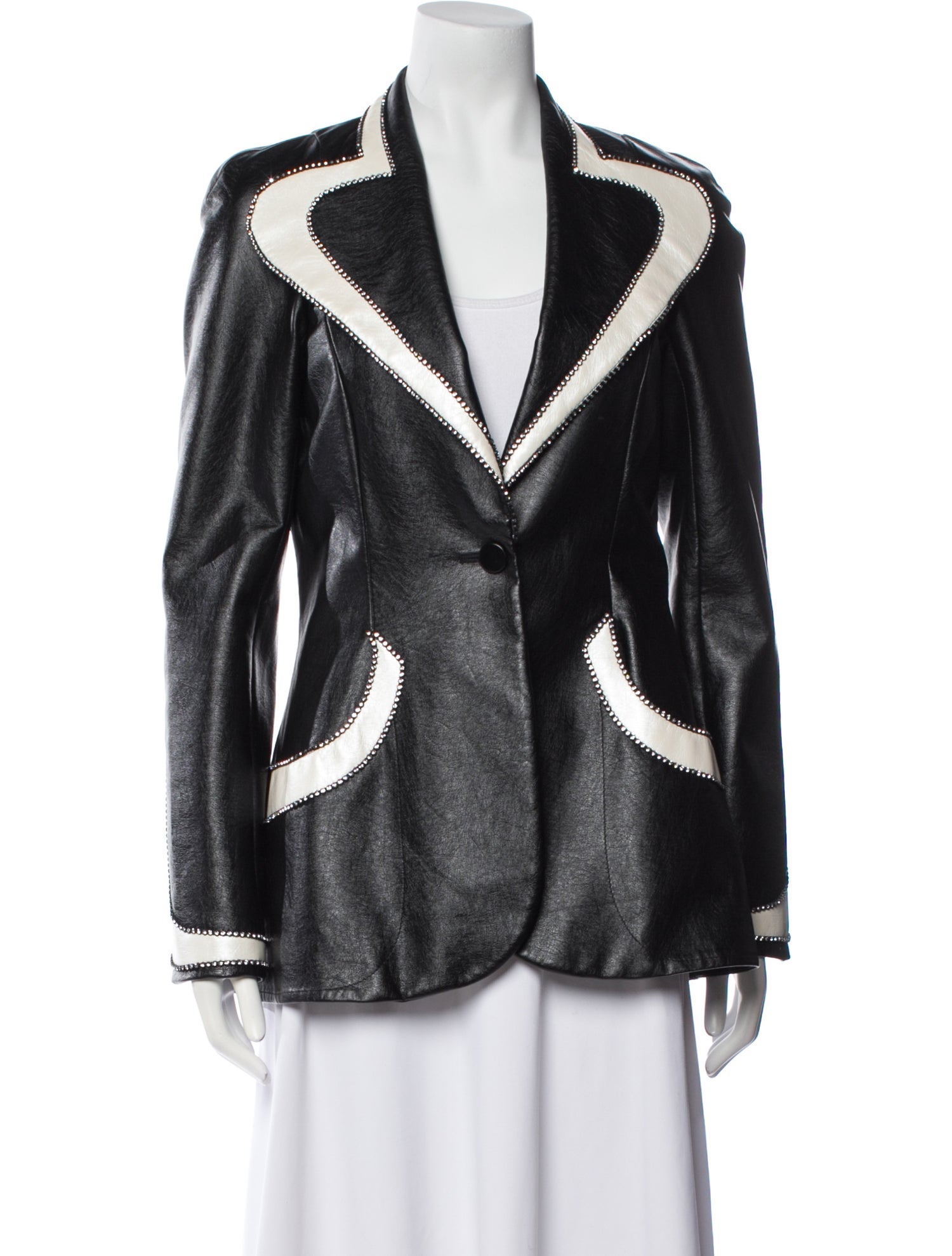 Philosophy di Lorenzo Serafini Faux Leather Blazer