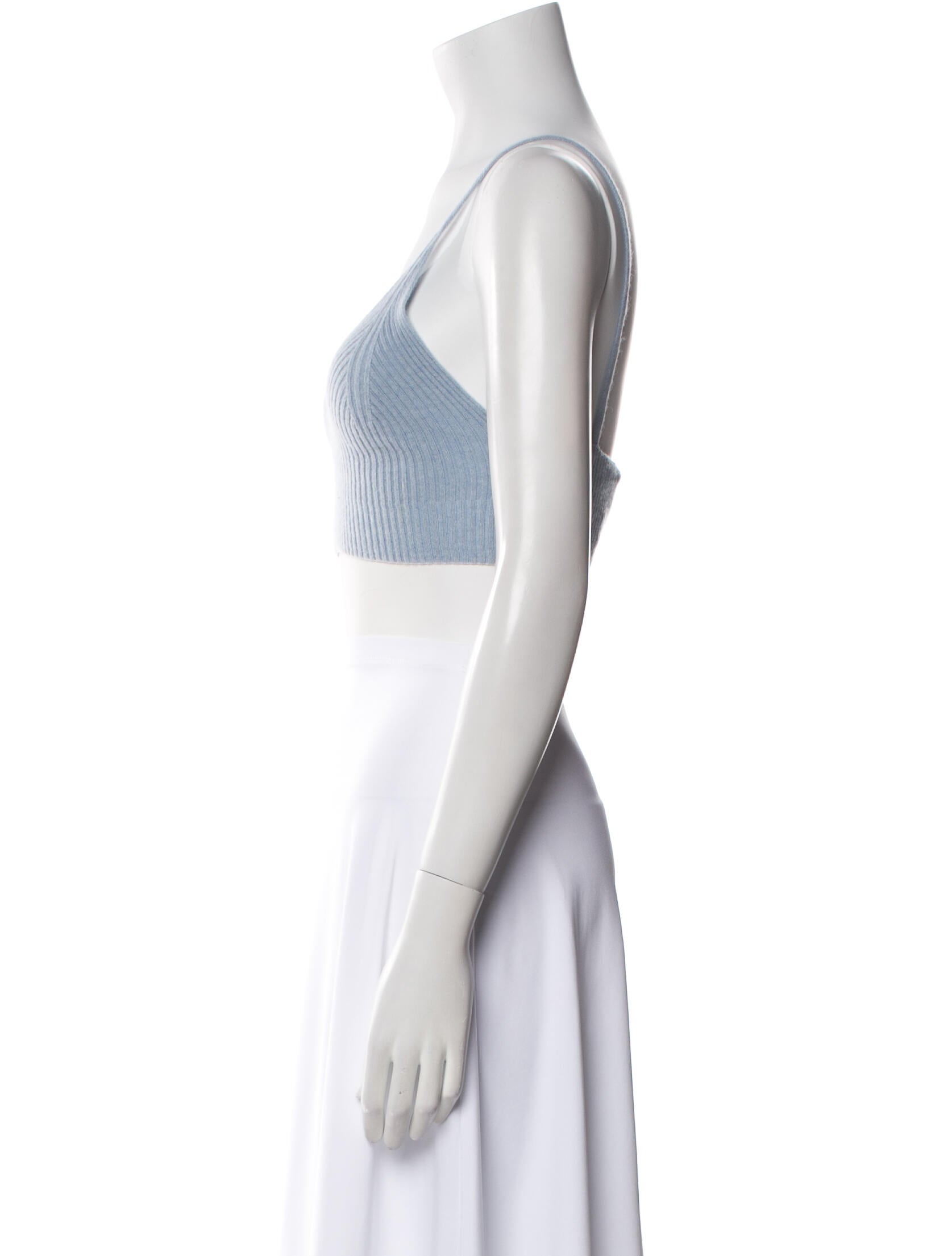 Philosophy di Lorenzo Serafini Cashmere V-Neck Crop Top w/ Tags