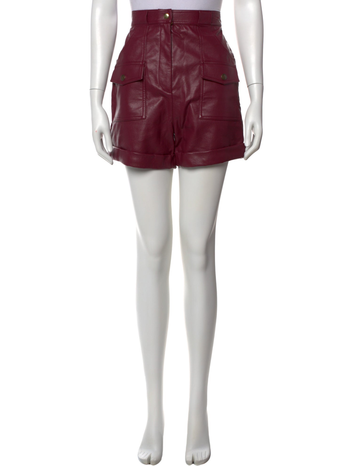 Philosophy di Lorenzo Serafini Faux Leather Mini Shorts