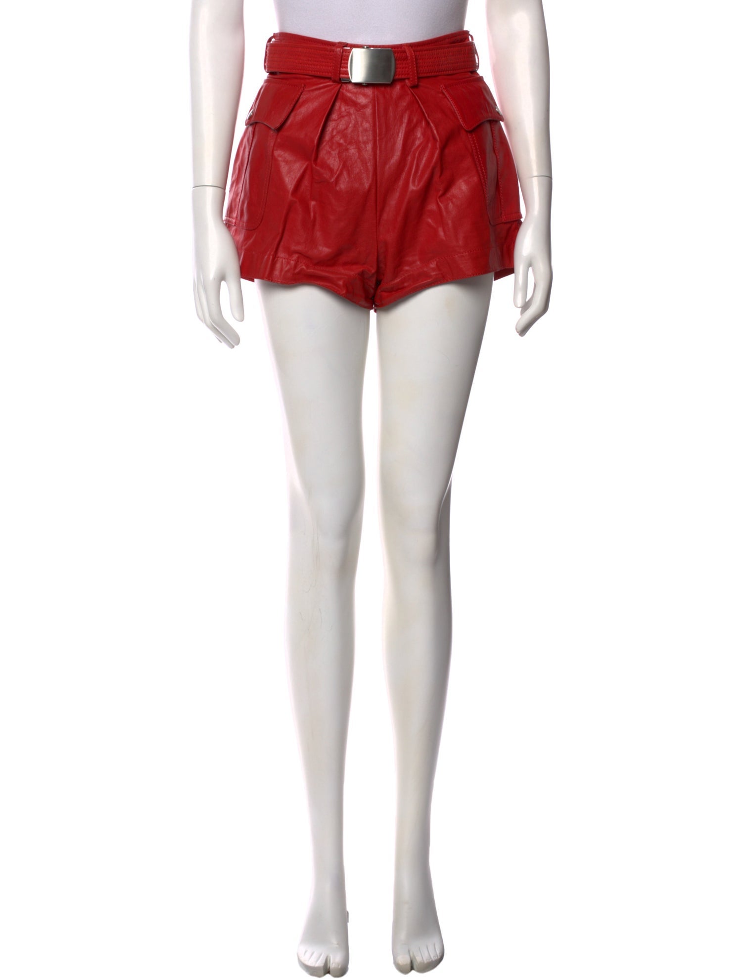 Philosophy di Lorenzo Serafini Leather Mini Shorts