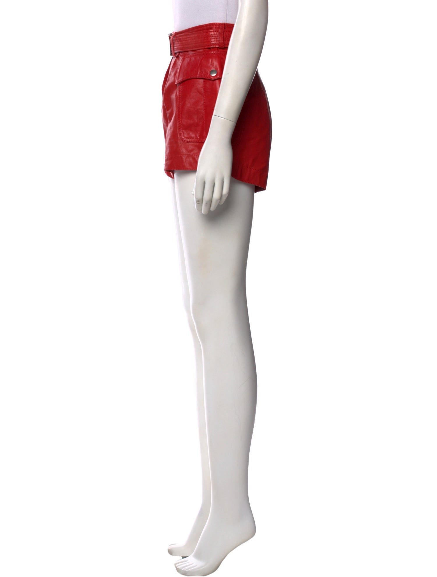 Philosophy di Lorenzo Serafini Leather Mini Shorts