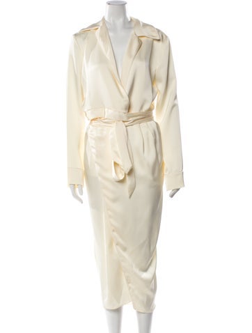 Pre-owned Philosophy Di Lorenzo Serafini V-neck Long Dress In Neutral