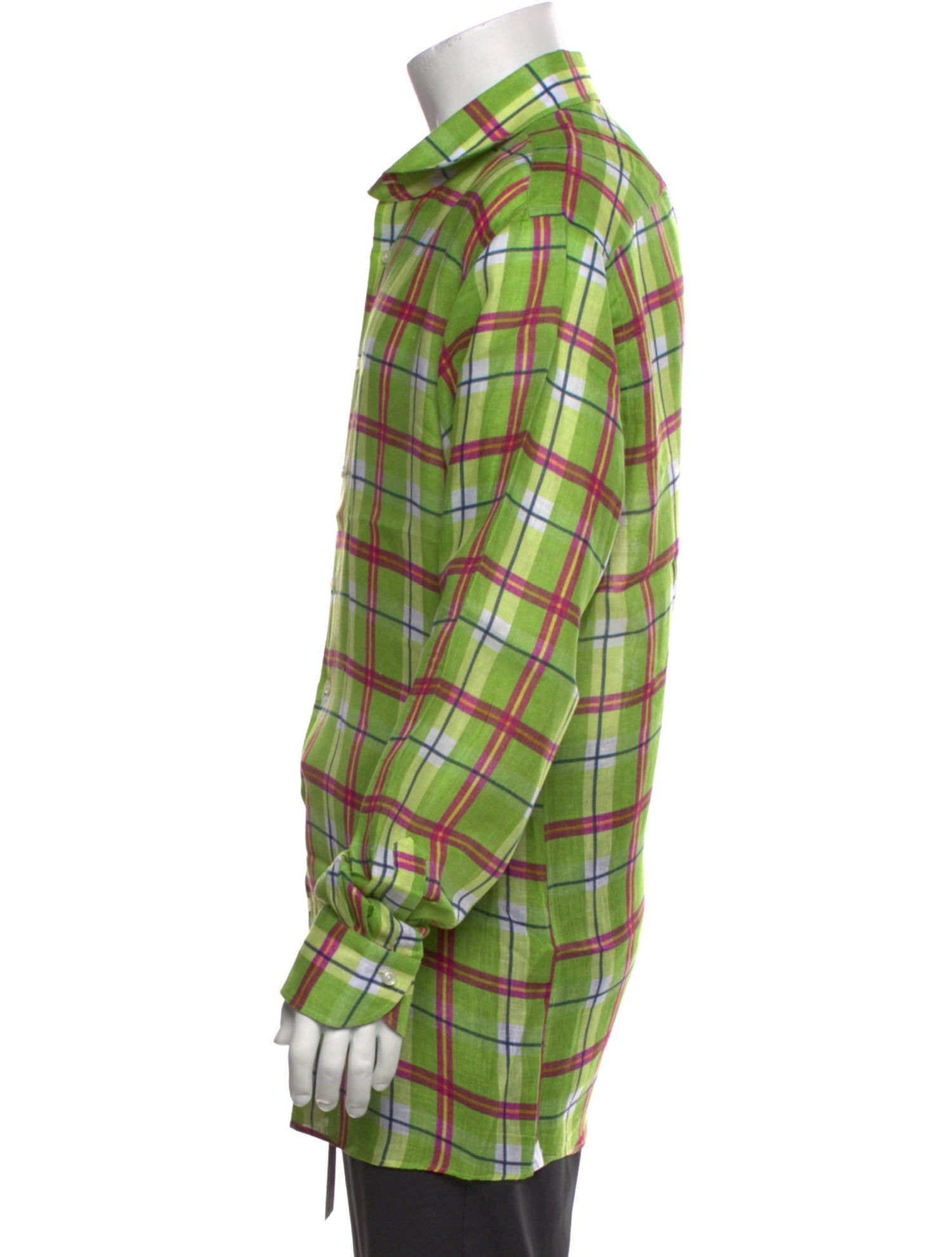 Phineas Cole Linen Plaid Print Shirt