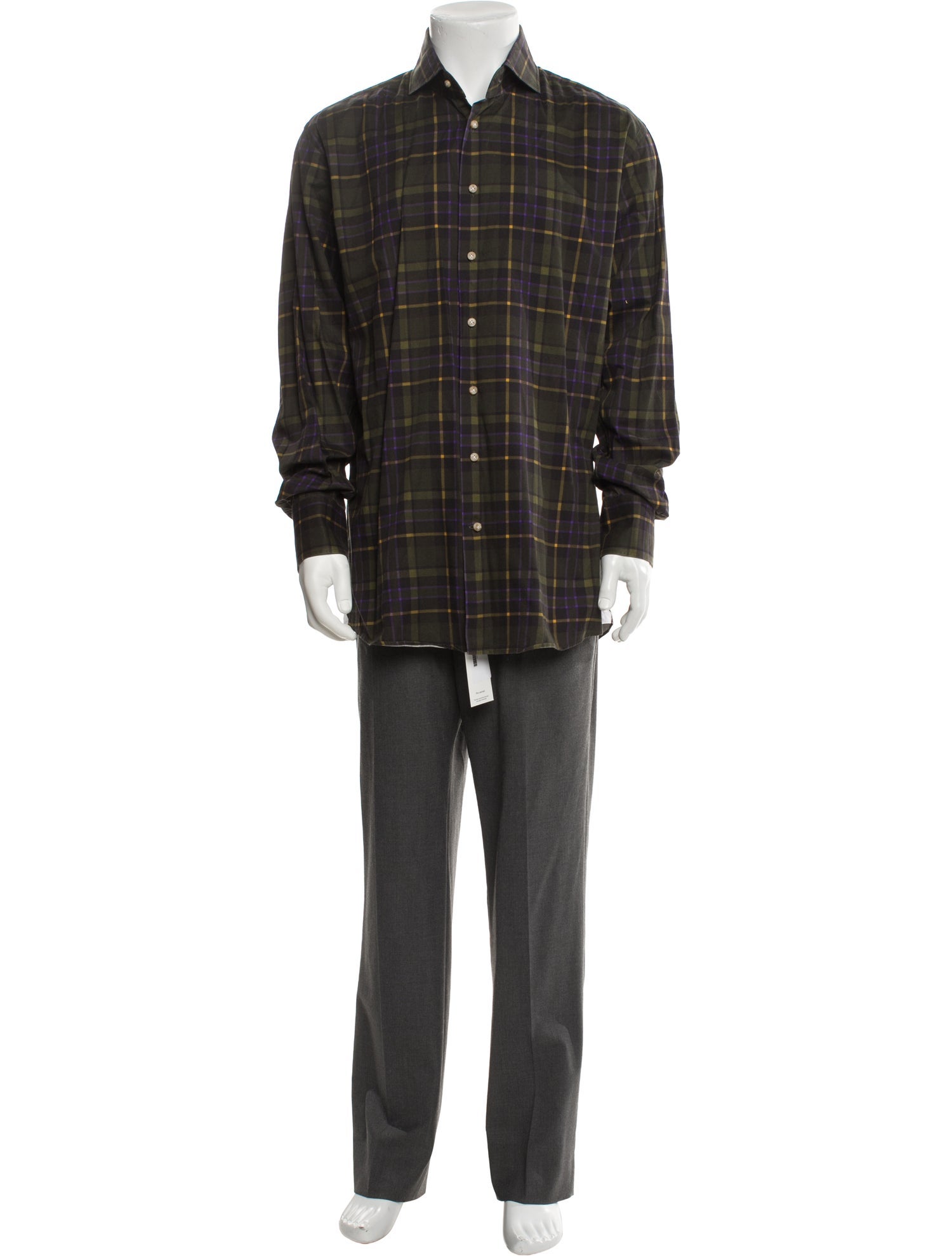 Phineas Cole Plaid Print Long Sleeve Shirt