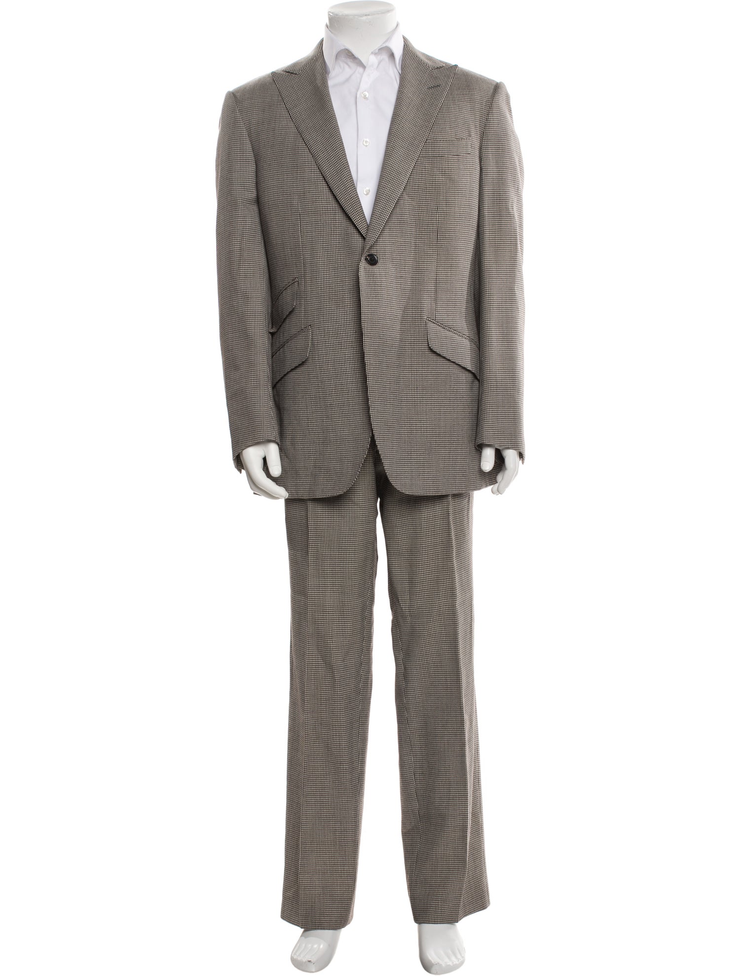 Phineas Cole Houndstooth Print Two-Piece Suit
