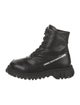 Phileo Leather Graphic Print Combat Boots