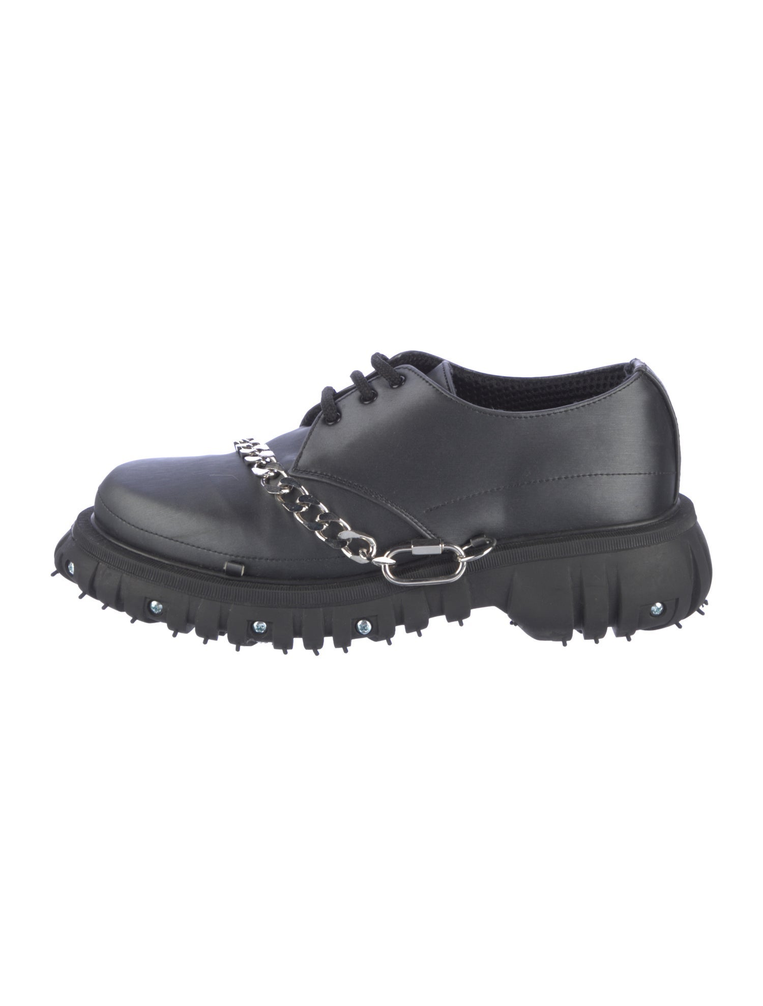 Phileo Leather Chain-Link Accents Sneakers