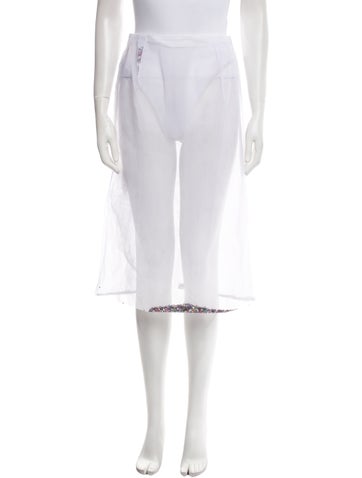 Phoebe English Skirts Mesh Accents Knee-Length Skirt S