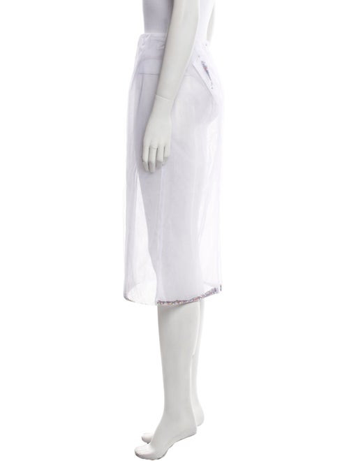 Phoebe English Mesh Accents Knee-Length Skirt