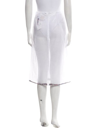 Phoebe English Mesh Accents Knee-Length Skirt