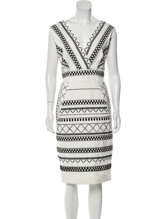 PH15 Striped Knee-Length Dress