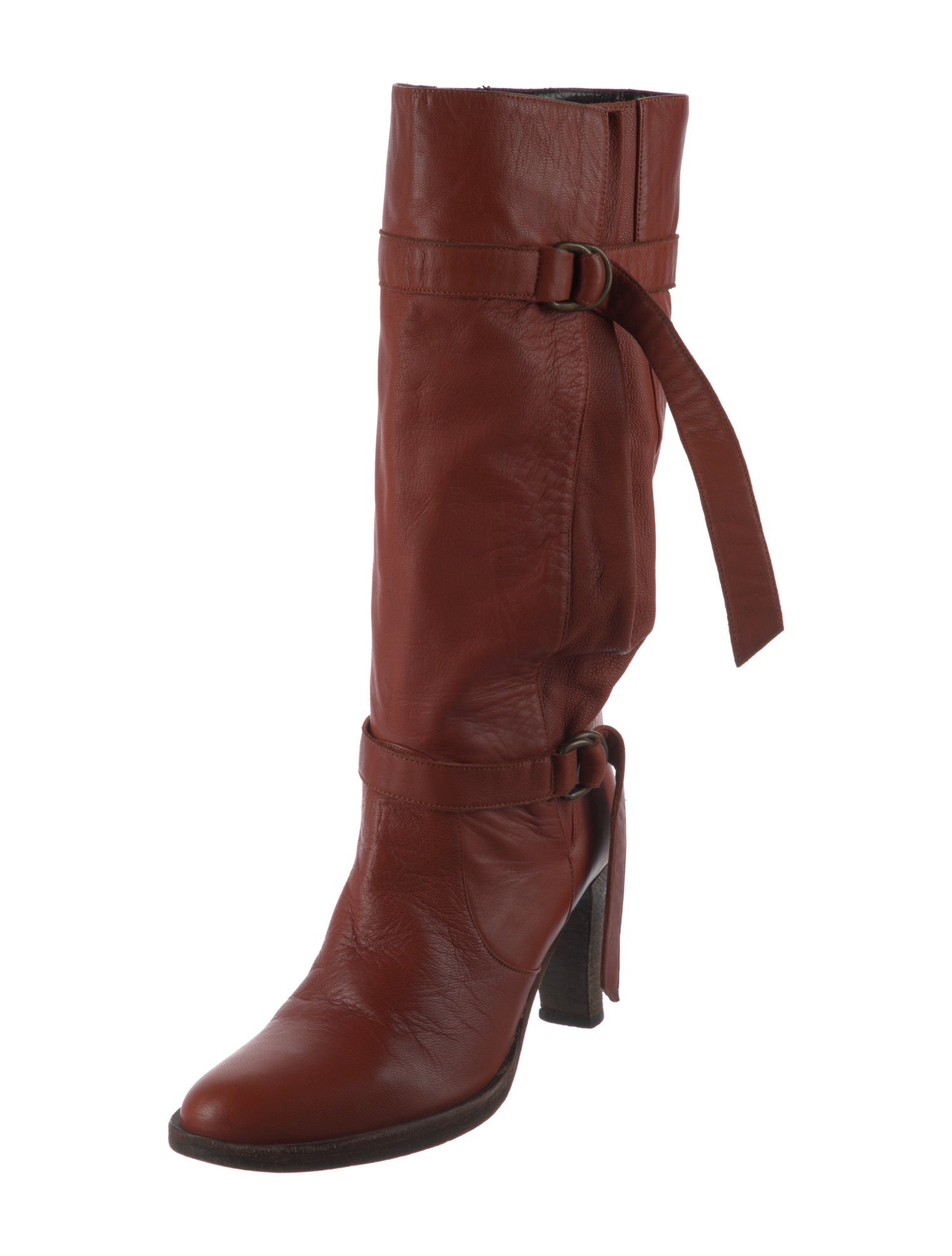 Patrizia Pepe Leather Riding Boots