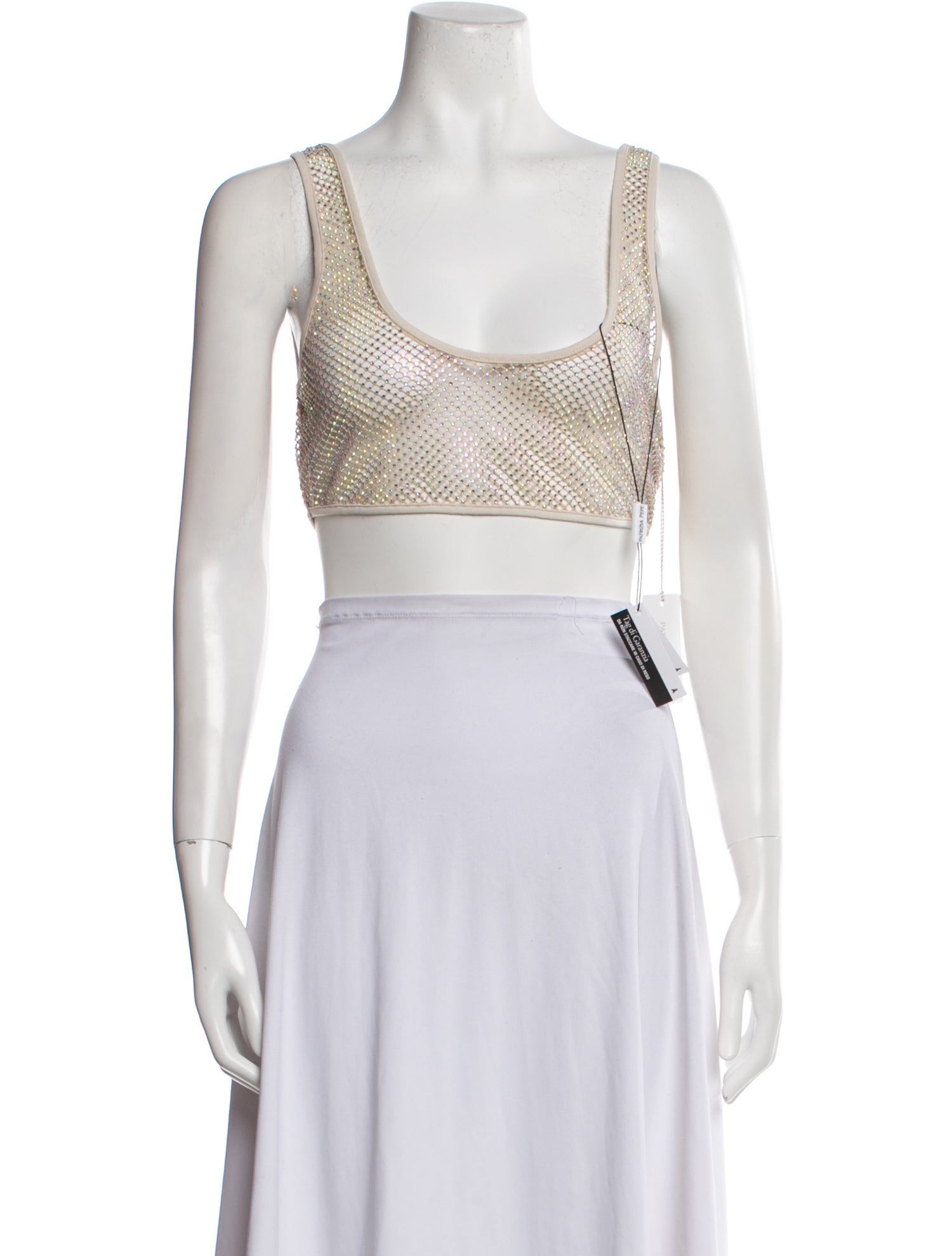 Patrizia Pepe Square Neckline Sleeveless Crop Top w/ Tags