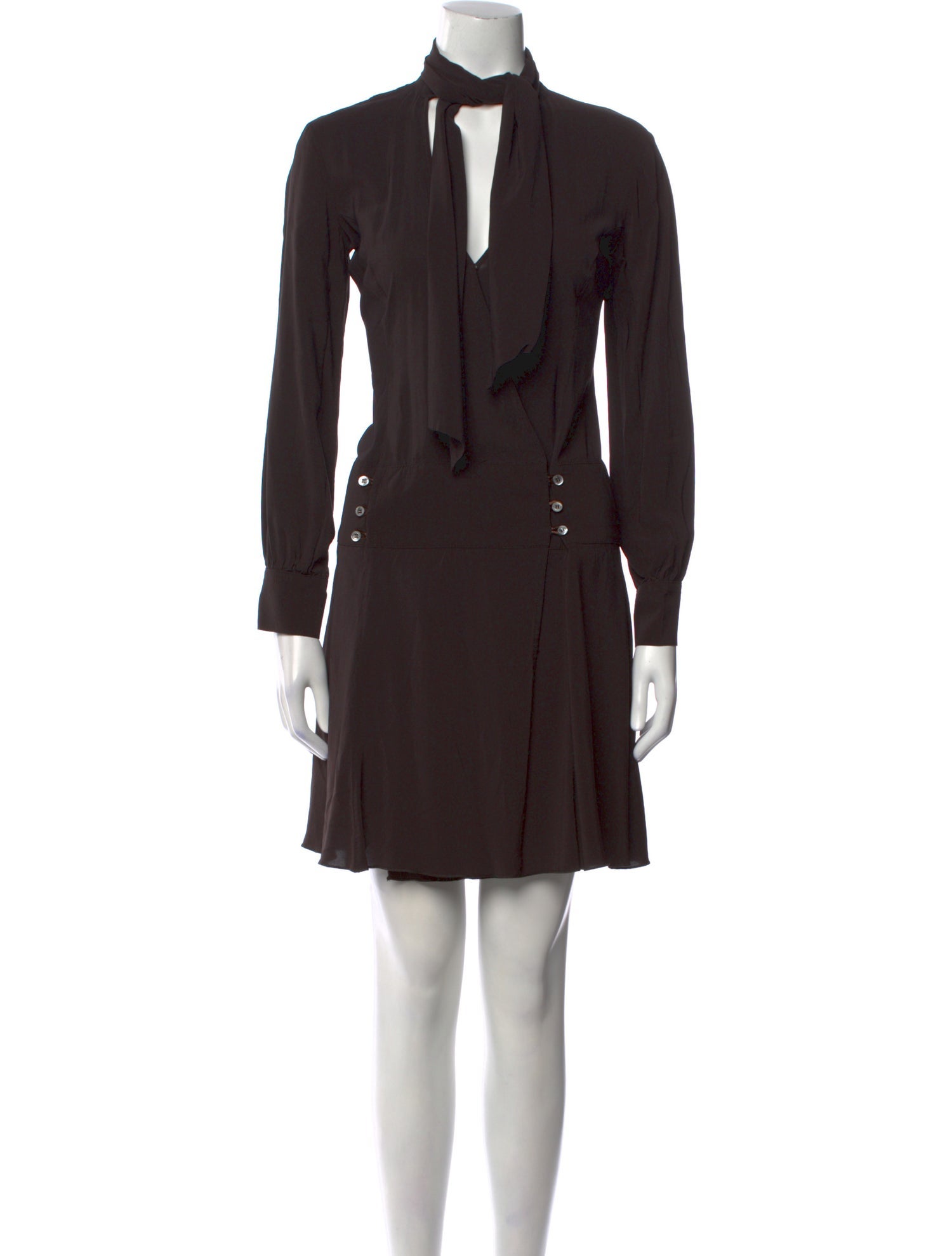 Patrizia Pepe Mock Neck Midi Length Dress