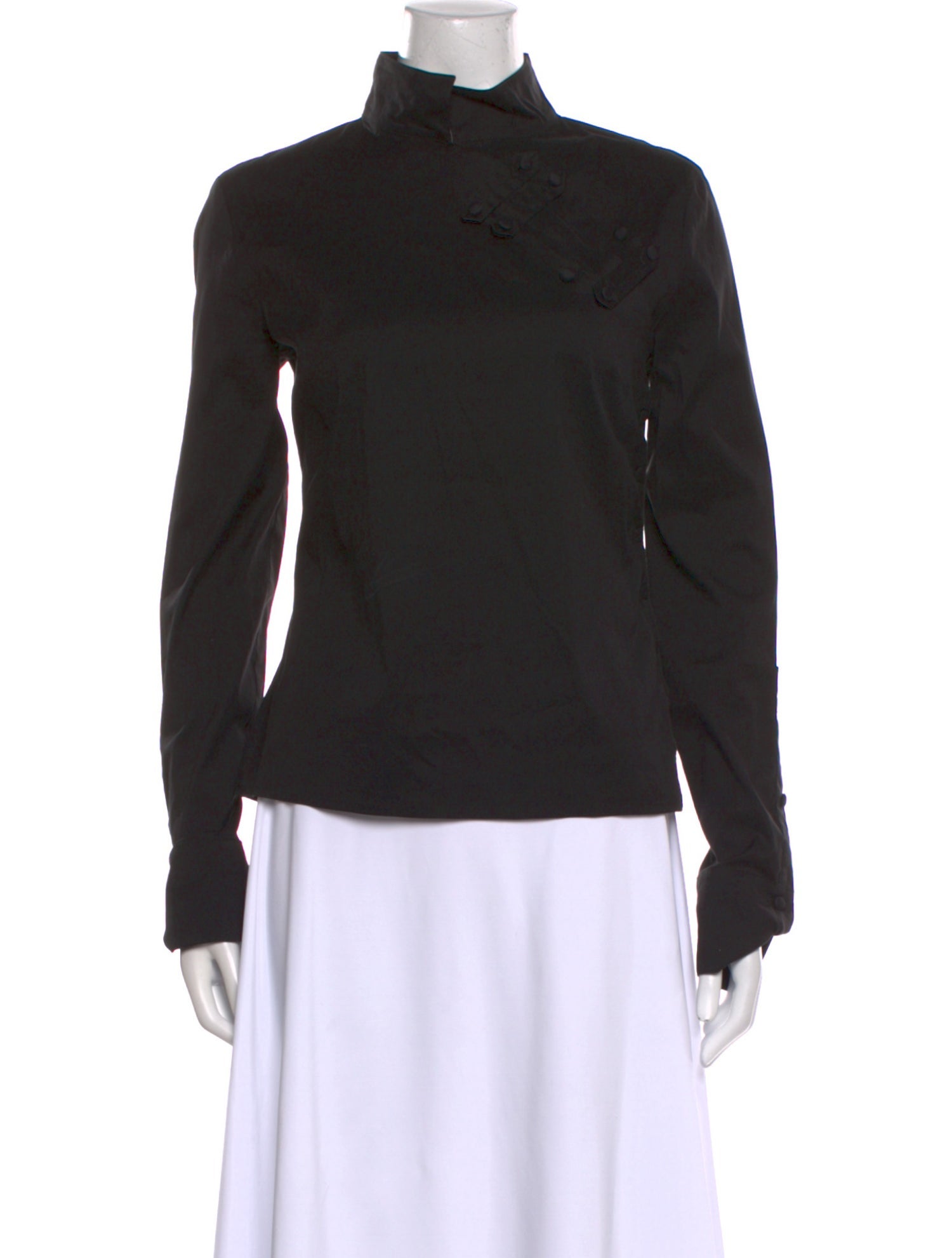 Patrizia Pepe Mock Neck Long Sleeve Sweatshirt
