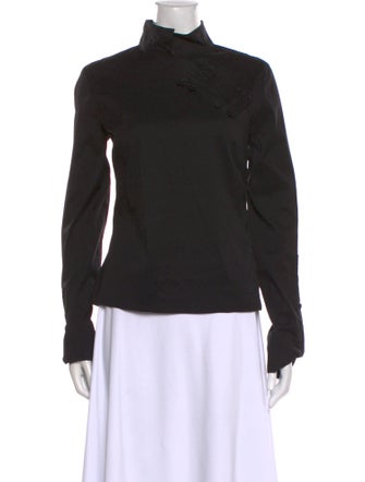 Patrizia Pepe Mock Neck Long Sleeve Sweatshirt