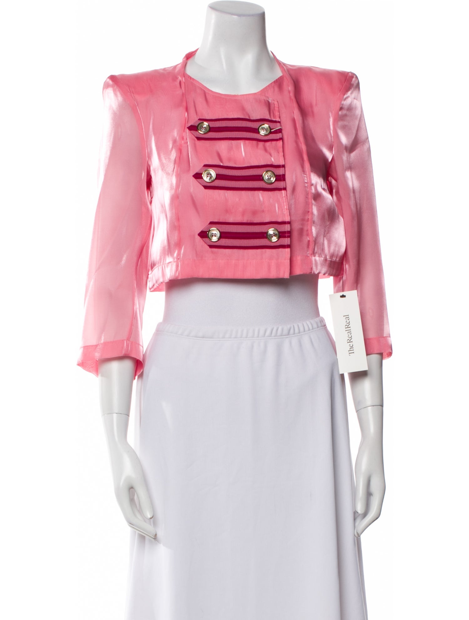 Patrizia Pepe Striped Biker Jacket