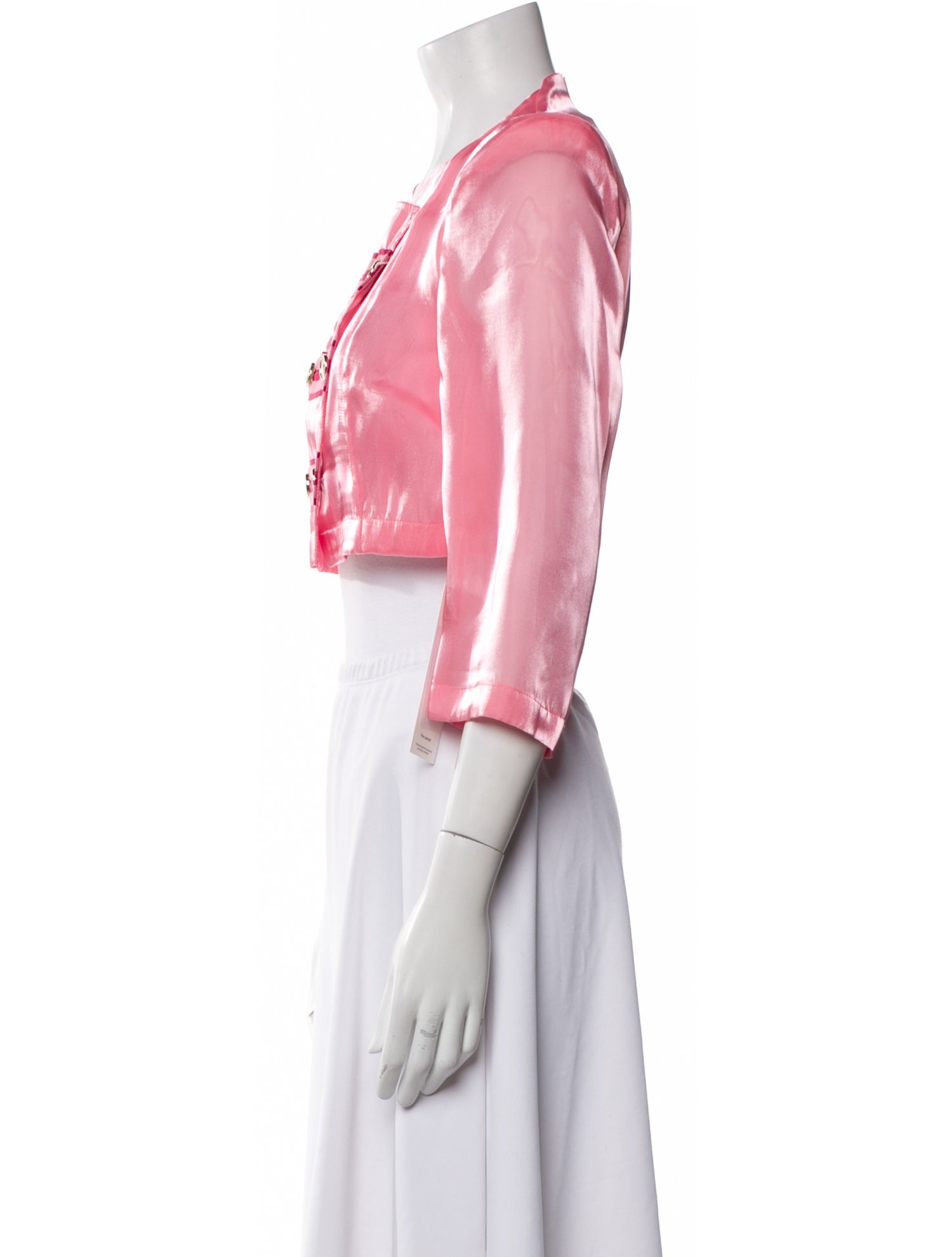 Patrizia Pepe Striped Biker Jacket