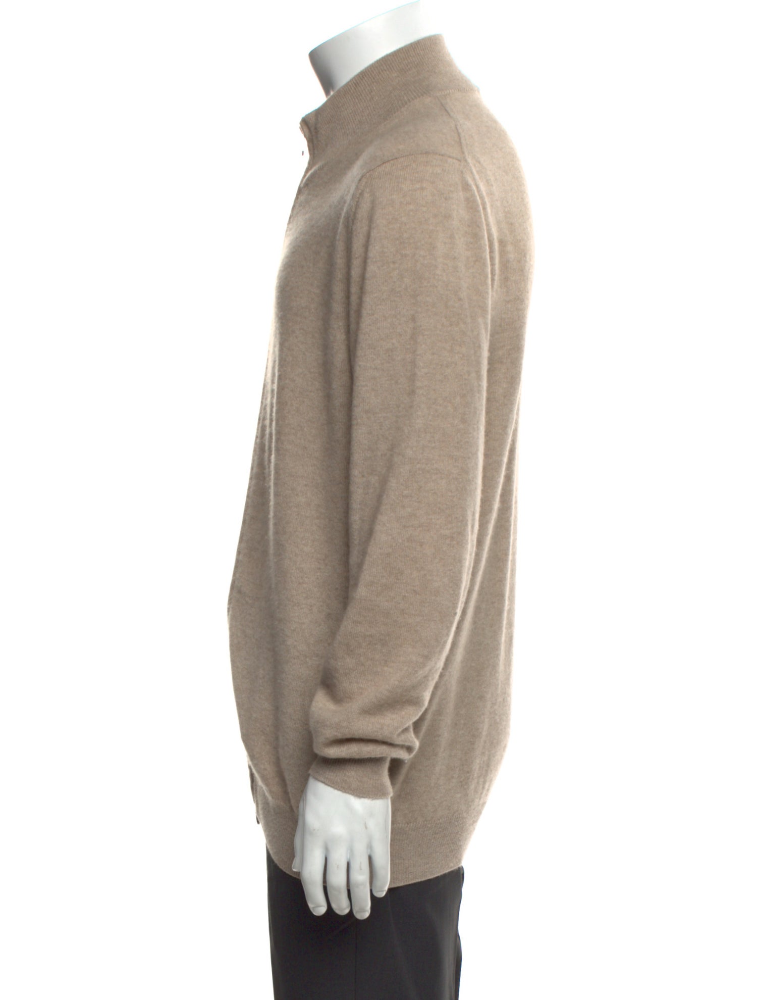 Piacenza Cashmere Mock Neck Cardigan