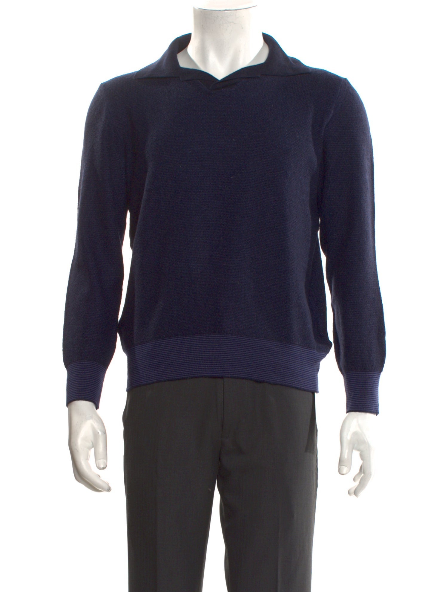 Piacenza Wool Crew Neck Polo Sweater