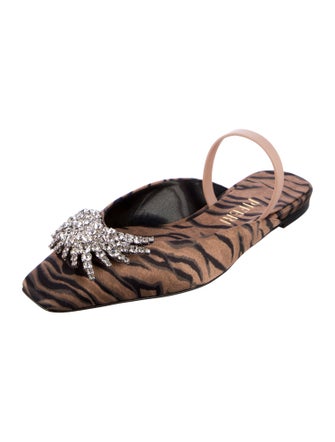 Piferi Animal Print Crystal Embellishments Mules