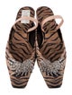 Piferi Animal Print Crystal Embellishments Mules