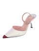 Piferi Patent Leather Colorblock Pattern Slingback Pumps