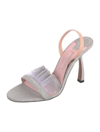 Piferi Glitter Colorblock Pattern Slingback Sandals