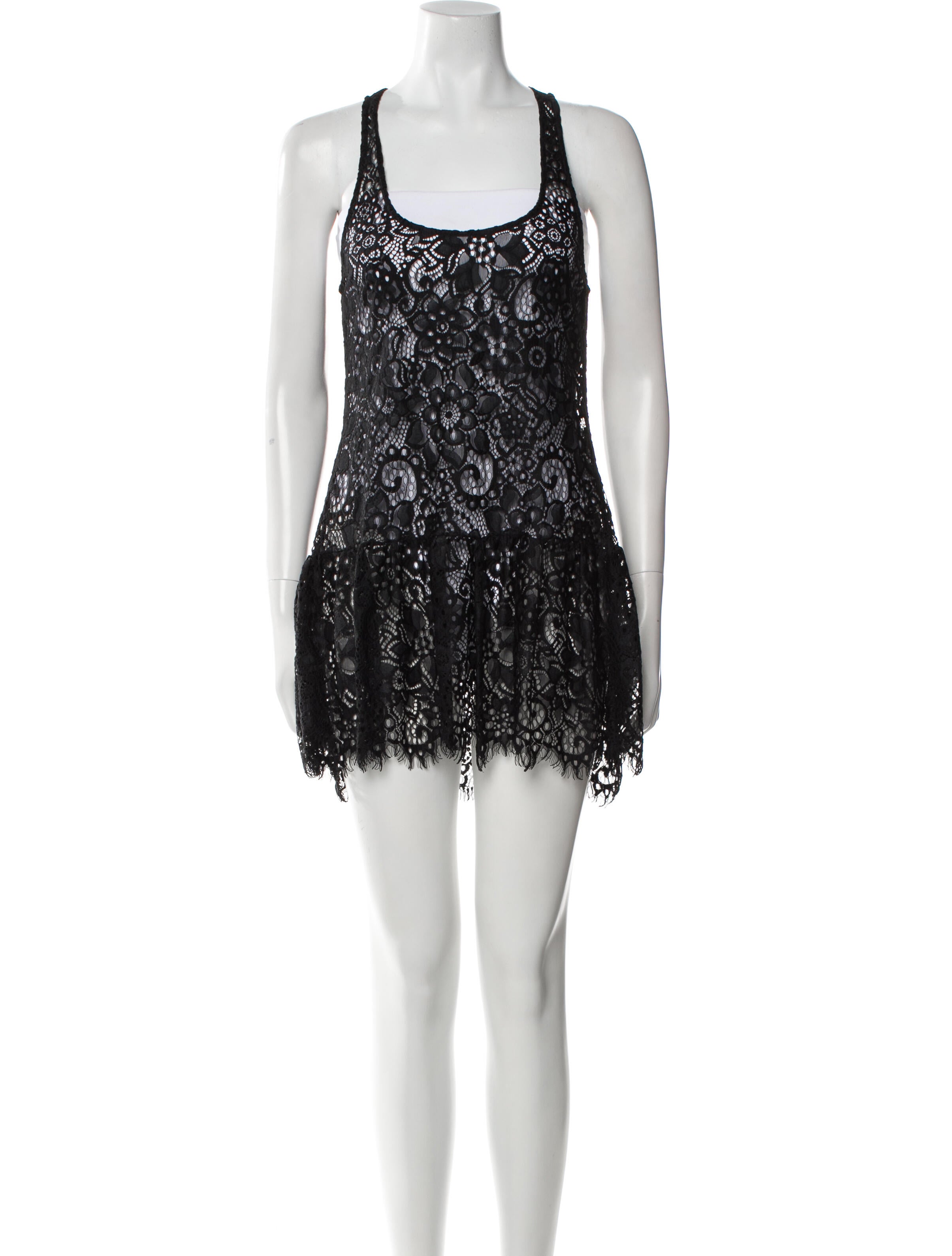 Pilyq Lace Pattern Mini Dress