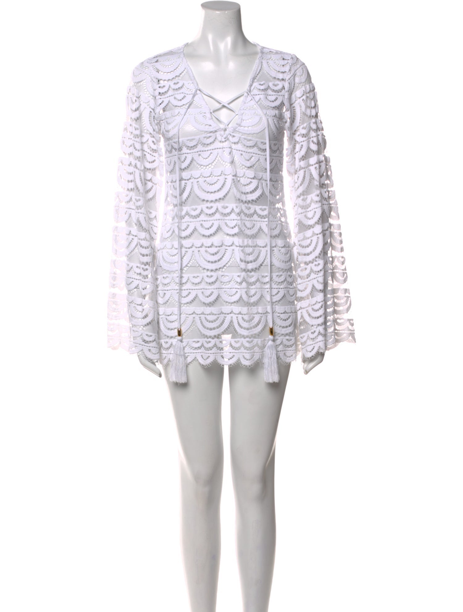 Pilyq Lace Pattern Mini Dress