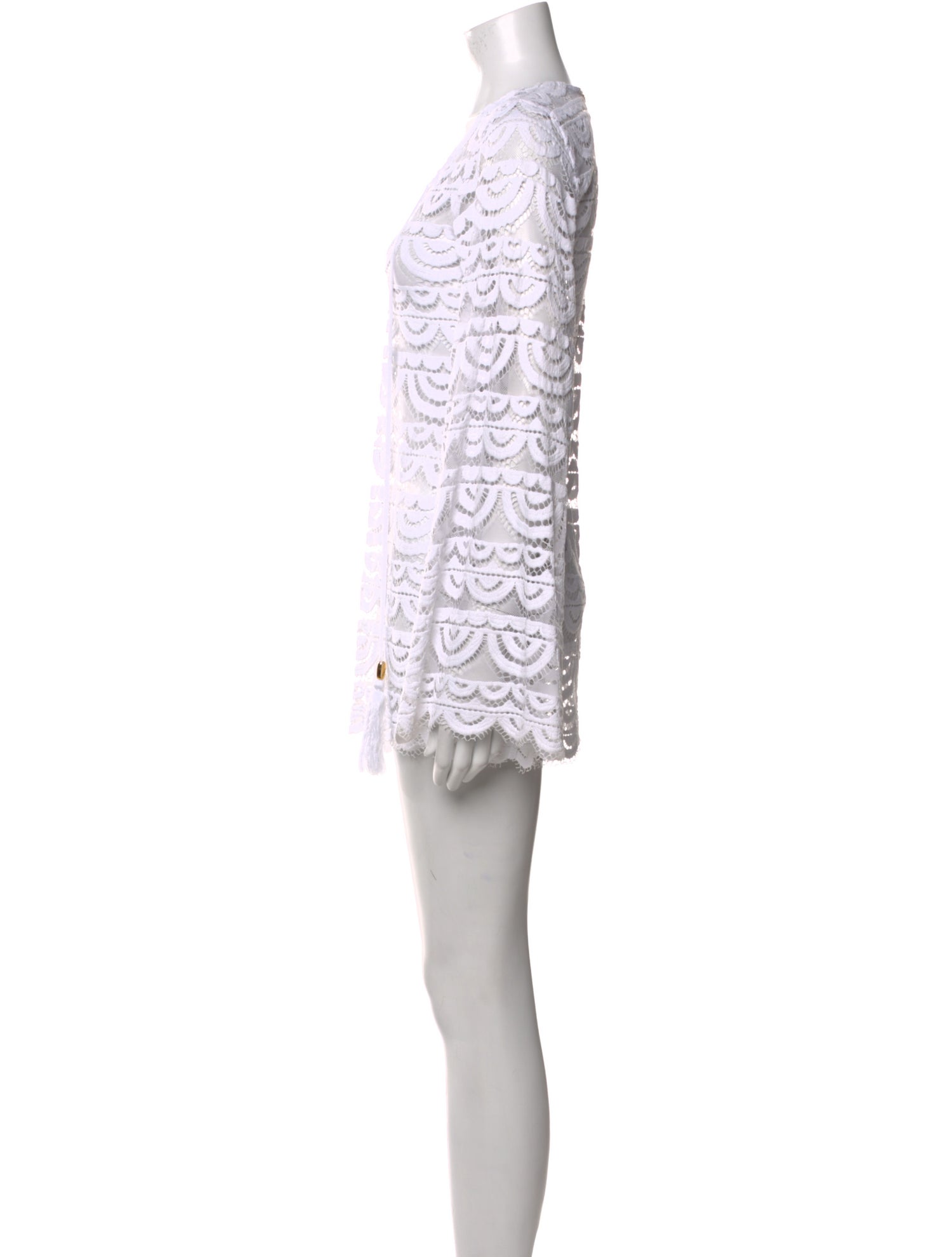 Pilyq Lace Pattern Mini Dress