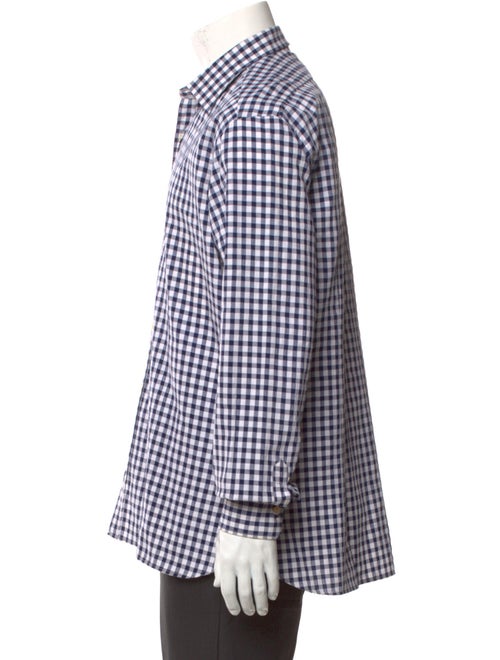 Piombo Plaid Print Long Sleeve Dress Shirt
