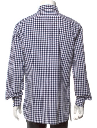Piombo Plaid Print Long Sleeve Dress Shirt