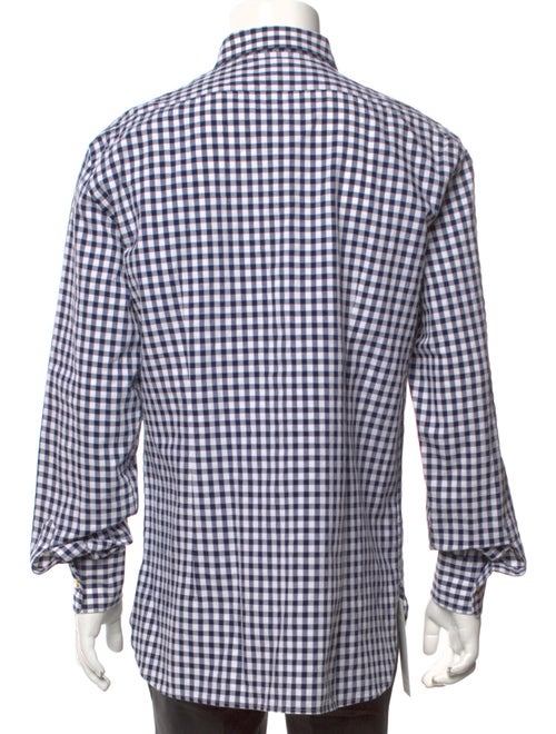 Piombo Plaid Print Long Sleeve Dress Shirt