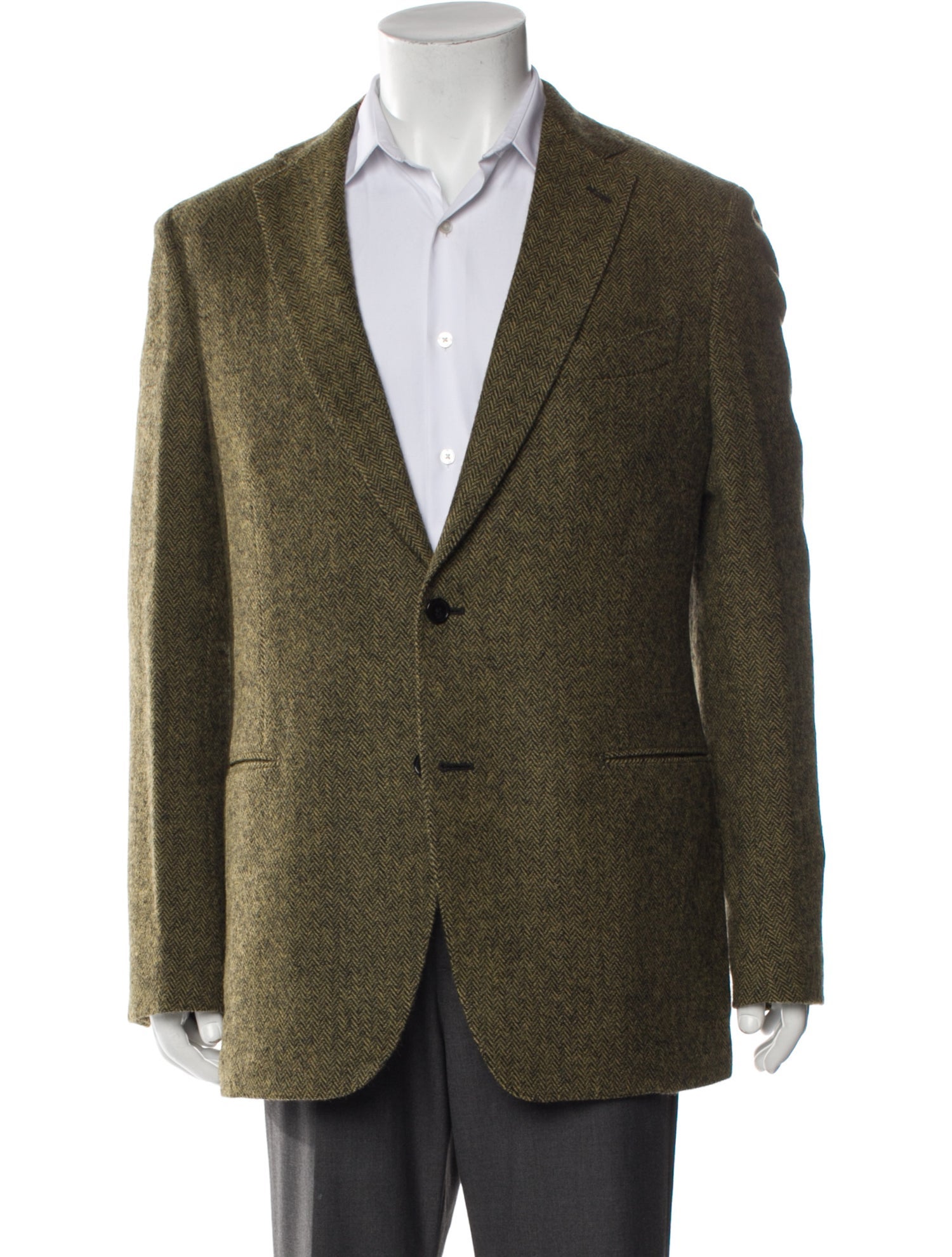 Piombo Wool Tweed Pattern Blazer