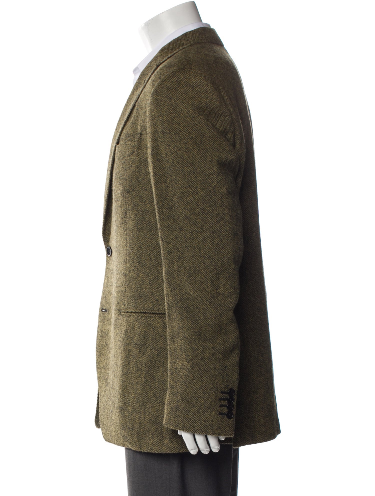 Piombo Wool Tweed Pattern Blazer