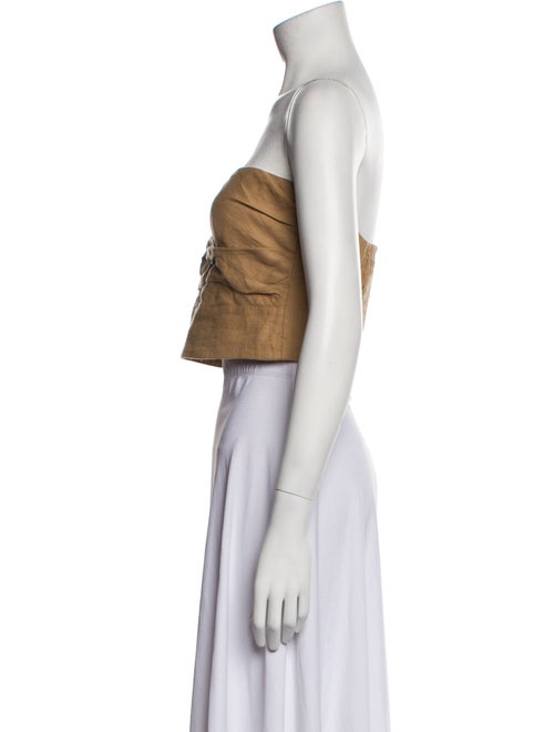 Pinkfilosofy Linen Strapless Crop Top