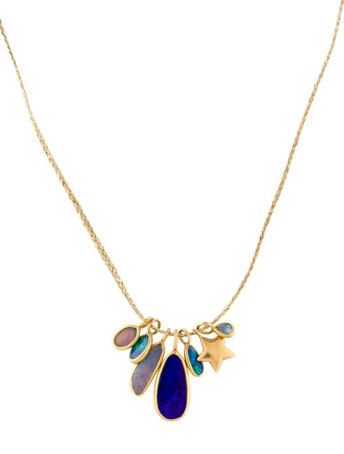 Pippa Small 18K Opal Doublet Cluster Pendant Necklace