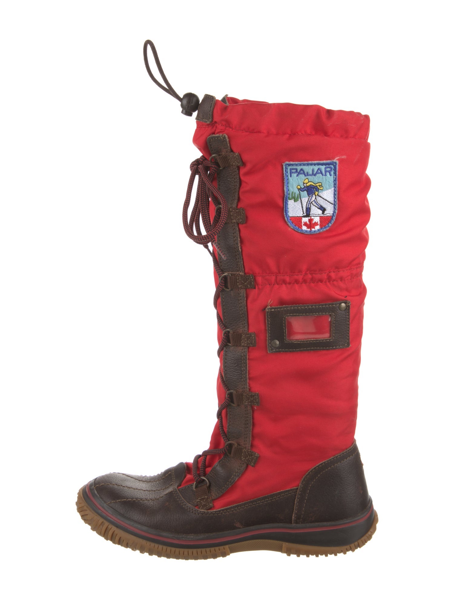 Pajar Canvas Colorblock Pattern Lace-Up Boots