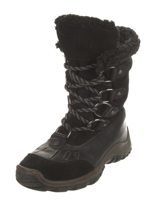 Pajar Suede Faux Fur Trim Combat Boots