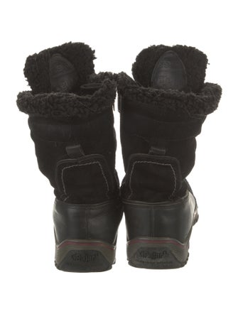 Pajar Suede Faux Fur Trim Combat Boots