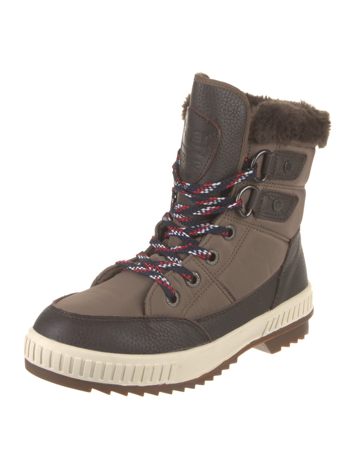Pajar Nylon Colorblock Pattern Lace-Up Boots