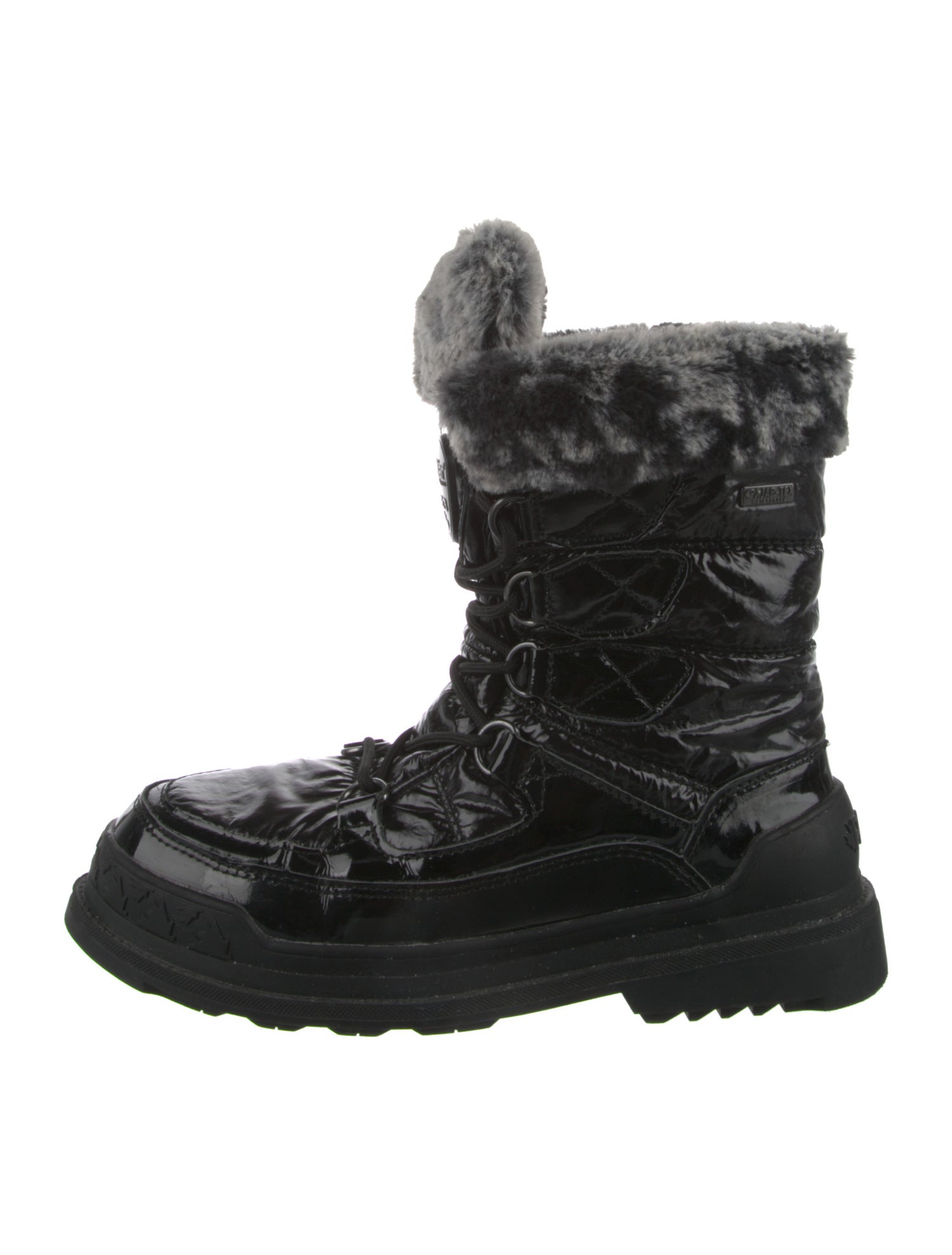 Pajar Nylon Faux Fur Trim Combat Boots