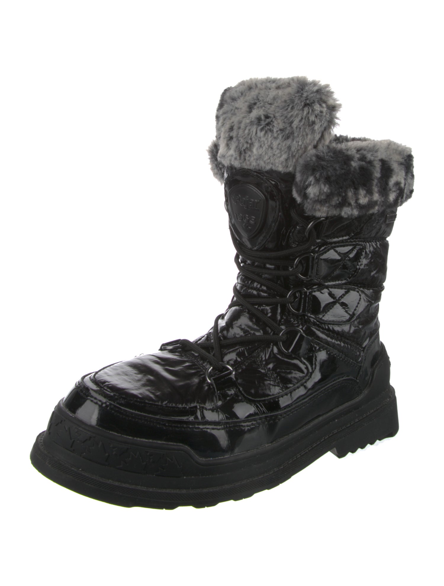 Pajar Nylon Faux Fur Trim Combat Boots