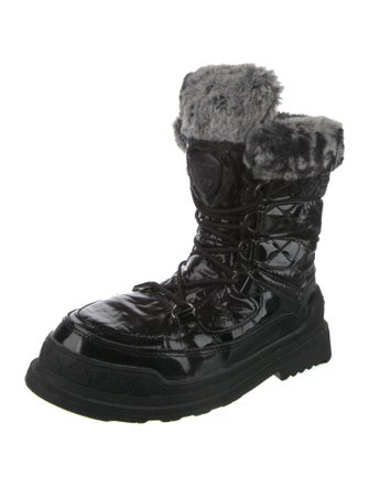 Pajar Nylon Faux Fur Trim Combat Boots