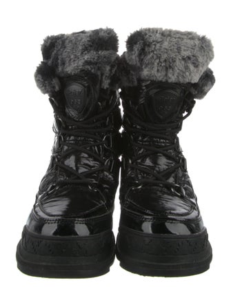 Pajar Nylon Faux Fur Trim Combat Boots